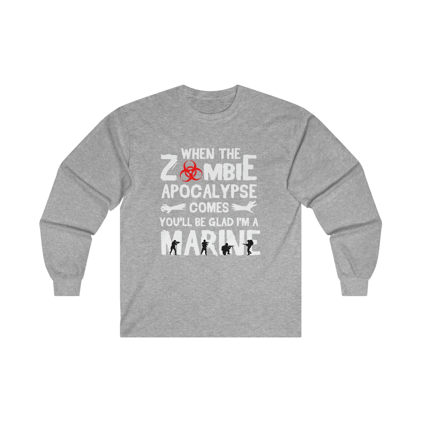 Zombie apocalypse Marine Long sleeve