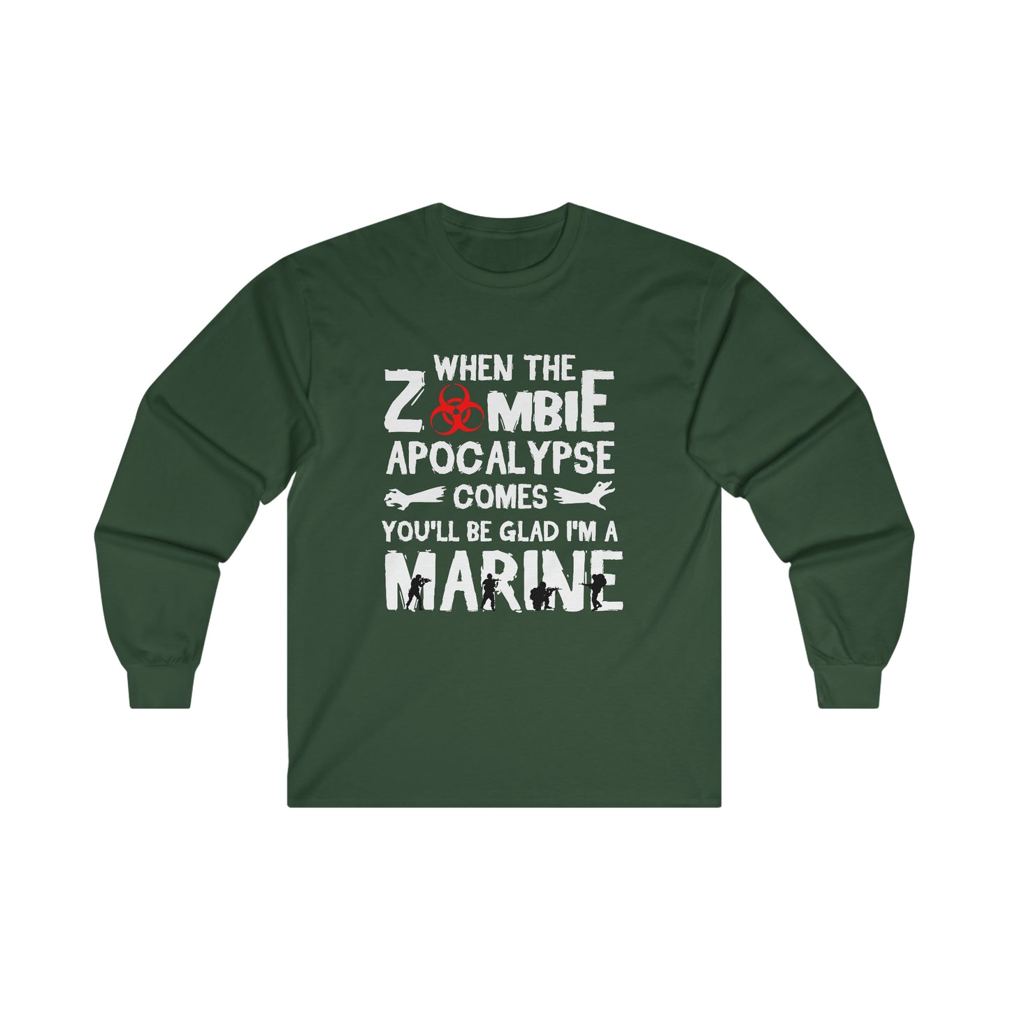 Zombie apocalypse Marine Long sleeve